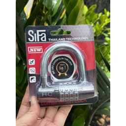 Ổ Khóa Chữ U SiFa Cao Cấp Khóa Mã Số 4 Chữ Số, Hợp Kim Inox Chống Gỉ, Siêu Bền, Chống Trộm Hiệu Quả 1