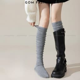 Tất đùi nữ lolita mùa đông mang boot GOMTAT, vớ đùi cổ cao thời trang, mang giày bốt, mềm mịn giữ ấm - KEM-002 4