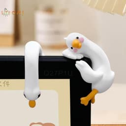 [LTIOMJ] Trang trí động vật hoạt hình bằng nhựa cho bàn làm việc Bảng điều khiển ô tô Màn hình TV Ý tưởng quà tặng vịt 3D dễ thương Hình vịt nhựa Trang trí vui nhộn 7