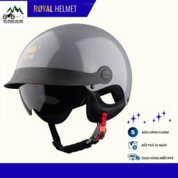 [HN]  Mũ bảo hiểm 1/2 Royal M163 lưỡi trai kèm kính âm màu đen che nắng dành cho nam nữ đi xe máy 7