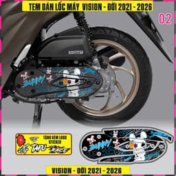 Tam Dán Lốc Máy Xe Vision Đời 2021 Đến 2026 Mẫu Mới Cực Đẹp Decal 3 Lớp Chất lượng 7