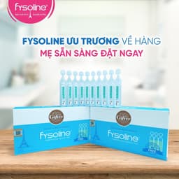 Nước muối ưu trương FYSOLINE hỗ trợ viêm mũi, nghẹt mũi cho bé (Hộp xanh 20 ống x 5ml) 2