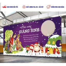 Phông Nền NOEL Decor Noel Giáng Sinh In Bạt InTheo Yêu Cầu_ Mẫu sẵn_Mẫu Thiết Kế_In Lấy Ngay 9