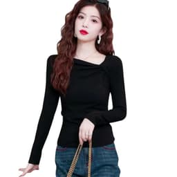 Áo Thun Nữ Dài Tay Bigsize ESHOP Thun Gân Ôm Body Dễ Thương Kiểu Đẹp Xinh Mùa Thu Đông MS531 4