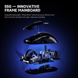 (GEAR VIỆT) Chuột không dây Gaming RAWM Leviathan V4 Wireless Esports Mouse 2.4G/Wired Connection 55g PAW3950 45K 150H 6