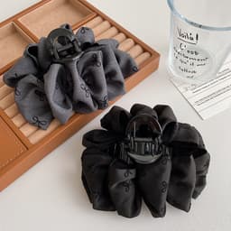 Kẹp Tóc Nữ Nơ Màu Đen Satin Cá Mập Kẹp Phụ Kiện Tóc Thời Trang Phong Cách Hàn Quốc 2