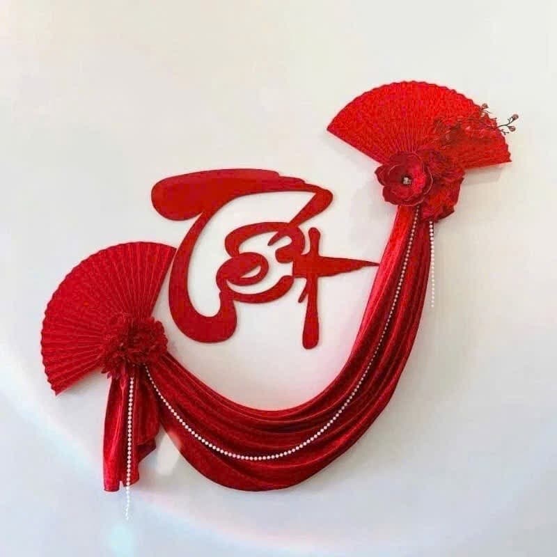 FREE SHIP [ XẢ KHO ] Set Trang Trí chữ Tết Vòng Treo cửa Thần Tài hút may mắn tài Lộc Set decor nhà cửa