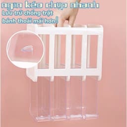 Hộp đựng đồ nhiều tầng, đựng văn phòng phẩm đồ lặt vặt đựng giấy bút cho bé có kèm sticker 3