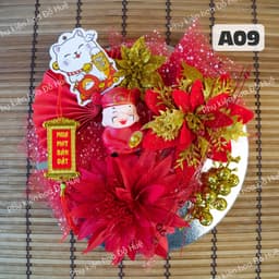 ( FREE SHIP) Set trang trí tháp bánh tháp nước Tết nhiều mẫu tiện lợi, trang trí tháp oản, tháp tài lộc Tết #35k 9