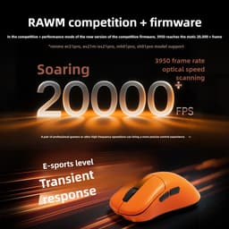 (Gear Việt) Chuột không dây Gaming Công thái học ERGO RAWM ER21 PRO 8KHz Lightweight Wireless Mouse PAW3950 30000DP 4