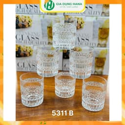 Ly, cốc thủy tinh chịu nhiệt HONNGLI mầu trắng, bộ 6 cốc, dung tích 300ml /ly nhiều mã khác nhau 1