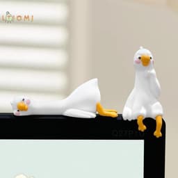 [LTIOMJ] Trang trí động vật hoạt hình bằng nhựa cho bàn làm việc Bảng điều khiển ô tô Màn hình TV Ý tưởng quà tặng vịt 3D dễ thương Hình vịt nhựa Trang trí vui nhộn 2