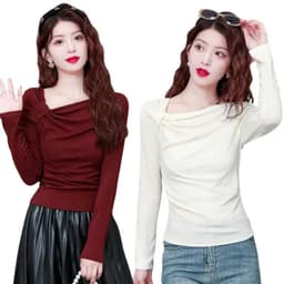 Áo Thun Nữ Dài Tay Bigsize ESHOP Thun Gân Ôm Body Dễ Thương Kiểu Đẹp Xinh Mùa Thu Đông MS531 2