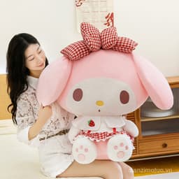 Thỏ Dâu Giai Điệu Sang Trọng Đồ Chơi Búp Bê Búp Bê Ngủ Gối Vuốt Máy Đổi Quà Tặng Ngoại Thương Bán Buôn 3