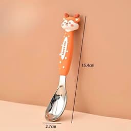 Thìa Ăn Trẻ Em , Muống Ăn Hoạt Hình inox 316 An Toàn Cho Bé , Thìa Ăn Trái Cây 9