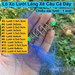 Lăng Xê Lưới Lò Xo Câu Cá Đáy Cao Cấp Bền Bỉ Chất Liệu Lylon 9