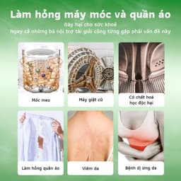 COMBO Mua 4 Tặng 2 - Bột Vệ Sinh Lồng Máy Giặt Gochy 150g/gói - Tẩy lồng giặt, Làm sạch máy giặt, khử khuẩn hiệu quả 8