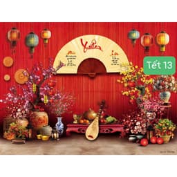 Phông Nền Trang Trí Tết Bính Ngọ 2026, Tranh In Bạt Tết 2026 Mừng Xuân Bính Ngọ Decor Trang Trí Tết In Theo Yêu Cầu 9