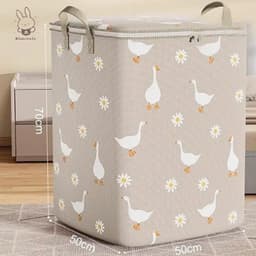 Túi Đựng Chăn Bông Quần Áo , Túi Đựng Đồ Dung Tích Lớn Họa Tiết Vịt Đáng Yêu 4