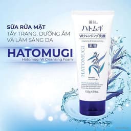 Sữa rửa mặt Kumano Reihaku Hatomugi trắng da 130g 2