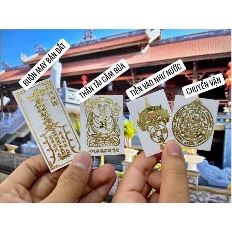 Bộ 4 Linh Phù Dán điện thȯại - Phù Hợp Dán Tất Cả Các Dòng điện thȯại Đẹp Bền