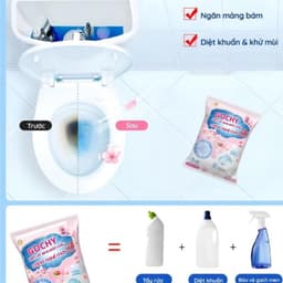 Combo 12 Viên sạch bồn cầu CleanAll chai thả bồn cầu sạch khuẩn tẩy sạch mảng bám khử mùi diệt vi khuẩn toilet 5