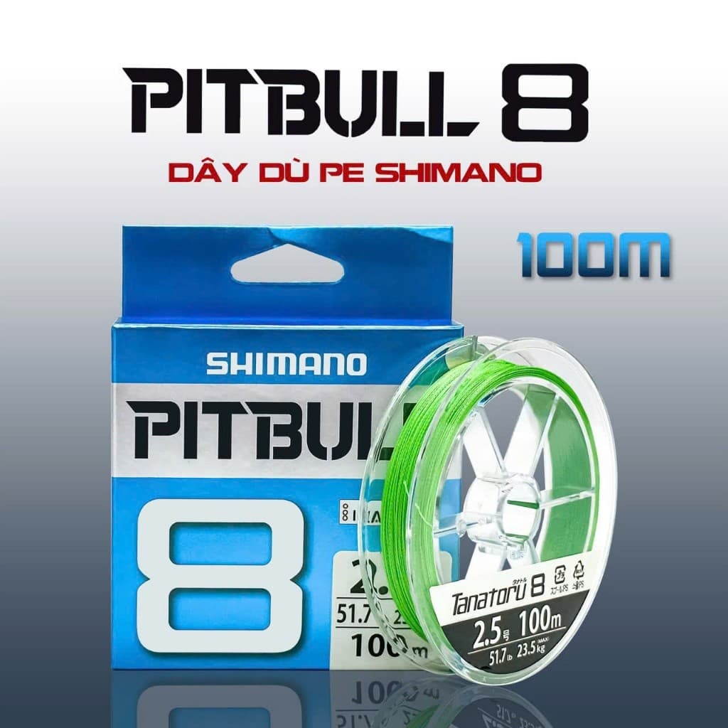 Dây Dù Câu Cá PE Pitbull X4-X8-X12 Nhật Bản – Chịu Tải Cao, Công Nghệ Izanas, Dù Nổi Màu Xanh Chuối