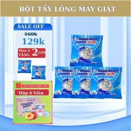 COMBO Mua 4 Tặng 2 - Bột Vệ Sinh Lồng Máy Giặt Gochy 150g/gói - Tẩy lồng giặt, Làm sạch máy giặt, khử khuẩn hiệu quả 1