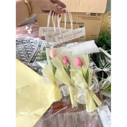 COMBO SỈ 50 TÚI - TÚI KÍNH ĐỰNG HOA CÓ QUAI, TRONG SUỐT CAO CẤP NHIỀU SIZE 6
