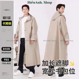Áo mưa vải Oxford đi xe máy xe điện dạng khóa kéo, cúc bấm dày dặn chống thấm tốt - hieuanh1688 8