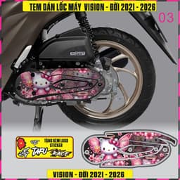 Tam Dán Lốc Máy Xe Vision Đời 2021 Đến 2026 Mẫu Mới Cực Đẹp Decal 3 Lớp Chất lượng 8
