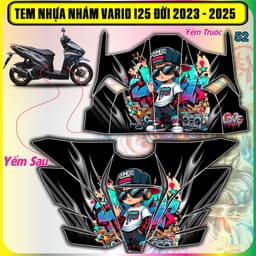 Tem Dán Nhựa Nhám Vario 125 Đời 2023 Đến 2025 Mẫu mới Đẹp Hót Decal Pvc 3lớp 5