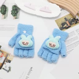 Găng tay len cho bé họa tiết labubu Kurumy ,kitty siêu dễ thương, tất tay hở ngón , liền ngón ấm áp mùa đông 3