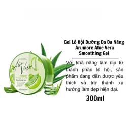 Gel Dưỡng Ẩm Aloe Vera ARUMORE 300ML Hàn Quốc 5