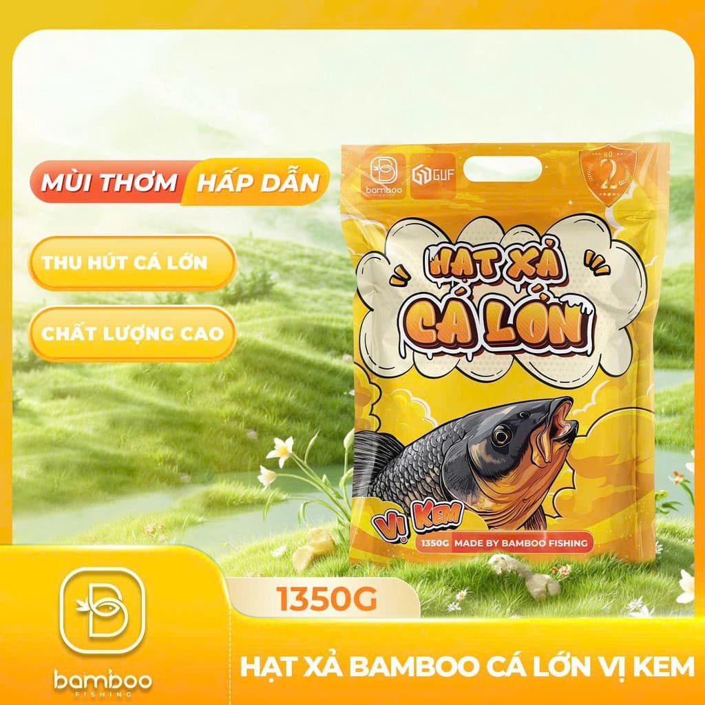 GUF Hạt xả cá lớn vị kem túi 1.350g hàng chính hãng