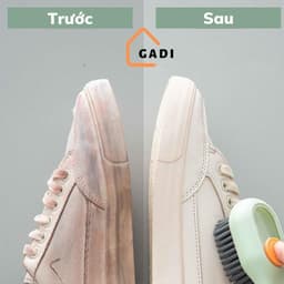 Bàn Chải Vệ Sinh Có ngăn chứa nước giặt,  Bàn chải cọ rửa đa năng 3 trong 1 có hộc chứa xà phòng VINBEO 7