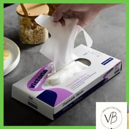 Hộp 100 găng tay cao su TPE Victoria Bay, bao tay siêu dai dùng 1 lần làm bếp nấu ăn vệ sinh freeship VINBEO 1