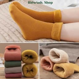 Set 20 đôi tất lót lông cổ cao cho bé trai và bé gái từ 2-6 tuổi siêu ấm dày dặn giữ nhiệt tốt 3