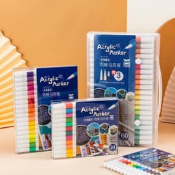 Hộp Bút Màu Acrylic 60 Màu Cao Cấp Màu Sắc Tươi Sáng, Vẽ Được Trên Mọi Chất Liệu Sẵn Hàng Giao Ngay 7