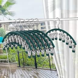 Móc treo tất vớ đồ lót có khóa chống gió,chống trượt 10 bộ ghim cặp 5
