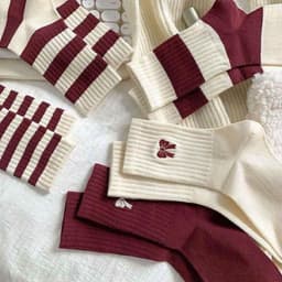 set 10 đôi tất nữ cổ cao unisex , phong cách vintage Hàn Quốc 2