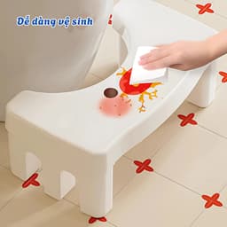 Ghế kê chân toilet, ghế để chân bồn cầu hỗ trợ đi vệ sinh đúng cách giúp tư thế vệ sinh khoa học chống táo bón hiệu quả 8