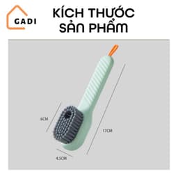 Bàn Chải Vệ Sinh Có ngăn chứa nước giặt,  Bàn chải cọ rửa đa năng 3 trong 1 có hộc chứa xà phòng VINBEO 9