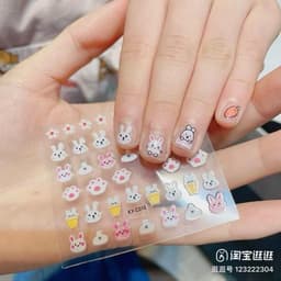 Set 10 tấm hình dán mónġ cute🍀FREESHIP🍀Sticker dán mónġ cho trẻ em Hello Kitty siêu bền, siêu dính VINBEO 4