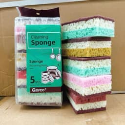 Set 5 miếng cọ rửa chén bát (NHIỀU LỚP BÁNH BÒ) tiện dụng - Miếng bọt biển BÁNH BÒ cọ rửa xoong nồi 3