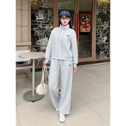 Bộ nữ chất 2DA dày, có khoá cổ nỉ form rộng-chữ alo hàng loại 11111 siêu xinh 9
