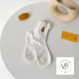 Tất gấu cổ cao, Sét 5 đôi tất cổ  cao hình gấu dễ thương {FREESHIP} VINBEO 9