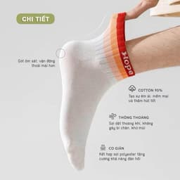 Vinbeo SET 10 Đôi Tất Cổ Ngắn Phối Màu Cotton Co Giãn 4 Chiều Thấm Hút Mồ Hôi Tối Đa Cho Nam Nữ tatnu tatnam VINBEO 4