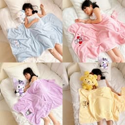 Bộ Khăn Tắm và Khăn Mặt Thỏ Cinnamoroll Dễ Thương, Siêu Hút Nước, Họa Tiết xᶖnh Xắn, êm ái tuyệt vời! 9