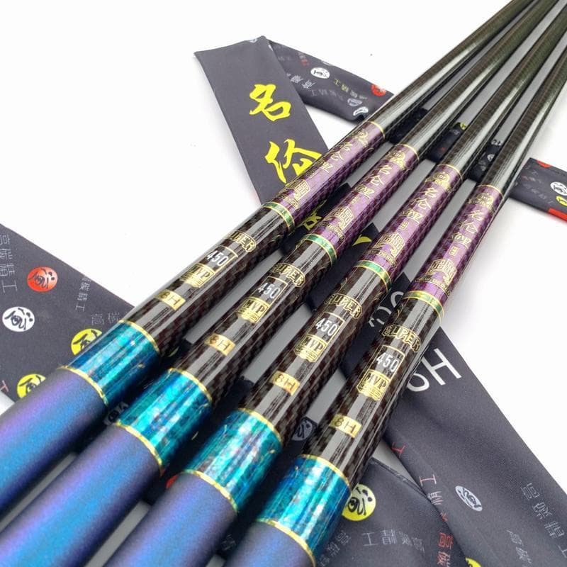 Cần Câu Tay câu Đài Chiến Thần 8H 10H-19i [Tặng Ngọn Phụ] Carbon Xoắn Săn Hàng Kèm Bao Vải Cao Cấp